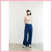 ราคา กางเกงขากระบอกเอวสูง Basic jeans (BJ) ซีโอดี (1735479646709647348)
