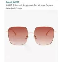 ราคา ❋ตำหนิ เล็กน้อย GAMT แว่นกันแดด Square Polarized Sunglasses for Women and Men Fashion Designer Retro UV 400 58mm.♫ของแท้ (1735455336352417000)