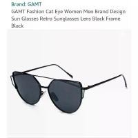 ราคา แว่นกันแดด GAMT Mirrored Cat Eye Sunglasses Metal Frame Flat Lens Women Sunglasses. 57mm. (1735427737545442405)
