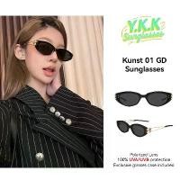 ราคา แว่นตาดำกันแดด Kunst 01GD Sunglasses แฟชั่น unisex แคทย์อายส์ ล้านนาสไตล์ Premium Retro (1735311218931500455)