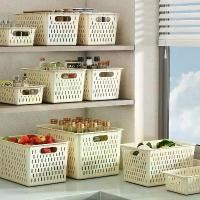 ราคา Multi-purpose storage basket, snack and toy organizer, plastic storage box for home use, basket for kitchen cabinets, tabletop storage basket. (1735375436048336251)