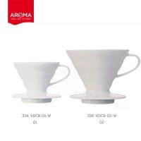 ราคา Hario ดริปเปอร์ V60 Coffee Dripper Ceramic / White (334 /VDCR-01-W) (336 /VDCR-02-W) (1735319322229835774)