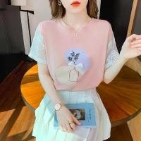 ราคา เสื้อยืด ลูกไม้ ผ้าฝ้าย ฤดูร้อน ผู้หญิง แขนสั้น สีขาว ผีเสื้อสามมิติ ครึ่งแขน ทรงหลวม สไตล์เกาหลี ท๊อป 2025 มาใหม่ (1732343337808594431)