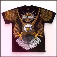 ราคา เสื้อยืด Bootleg ลายนกอินทรี สกรีนเต็มตัว สไตล์วินเทจ (1733967573545092705)