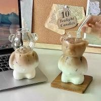 ราคา ร้อนแรง! แก้วกาแฟรูปหมีการ์ตูน น่ารัก พร้อมหลอด โปร่งใส ดีไซน์สร้างสรรค์ สำหรับนม กาแฟ และน้ำ (1735508704272090704)