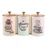 ราคา ชุด 3 ชิ้น กระปุกใส่ชา กาแฟ และน้ำตาล สไตล์วินเทจ ทำจากเหล็ก พร้อมฝาปิด สำหรับใช้ในครัว (1734624973647610981)
