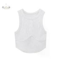 ราคา เสื้อครอปโครเชต์ ดันทรง สำหรับผู้หญิง สีพื้น คอกลม เสื้อกล้ามครอปลายนูน มีสีดำ/ขาว/กาแฟ (1732946412153898137)