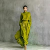 ราคา ชุดเซ็ตสองชิ้นผ้าฝ้ายลินินสำหรับผู้หญิงใหม่ฤดูหนาว 2023 เสื้อแขนยาวคอสูง กระโปรงยาวมีกระเป๋าจีบ ชุดลำลองสำหรับการเดินทาง เดรส ขาย ดี ชุด มินิเดรส ลายทาง ใส่ สบาย เสื้อ มือ 1 afte (1735075774032742172)