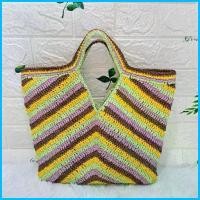 ราคา กระเป๋าถักเชือกฟางราฟเฟีย Raffia Tote Bag ใบเล็ก แบบถือ สะพายข้าง ทะเล ชายหาด น้ำหนักเบา งานถักโครเชต์ Crochet ยึดรูปแบบเดียวกัน (1735499742210590101)