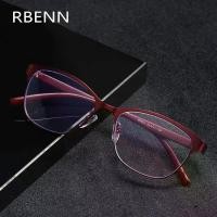 ราคา แว่นตาฮิต 【HOT glasses】 RBENN แว่นอ่านหนังสือกรอบโลหะสไตล์เรโทร แบบตาแมว สำหรับผู้หญิง ป้องกันแสงสีฟ้า เหมาะสำหรับสายตาสั้น/สายตายาว ค่าค่าสายตา: +0.5, 0.75, 1.75, 2.25, 2.75, 4.5, 5.0, 6.0 (173507497