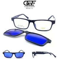 ราคา กรอบแว่นสายตา GEZE Clip-On รุ่น HW916-C1 เต็มกรอบสีดำ คลิปออนแม่เหล็ก เลนส์กันแดด Polarized สไตล์การระเบิด (1735323987617023008)