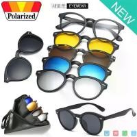 ราคา Polarized แว่นกันแดด คลิปออน แม่เหล็ก Clip on เปลี่ยนเลนส์ได้ 5 สี 5 แบบ แฟชั่น รุ่น 2205 แว่นตา ทรงสปอร์ต วัสดุ PC ( เลนส์โพลาไรซ์ ) กรอบแว่นตากันแดด แว่นตากันแดด ขาข้อต่อ (1734708332548818433)