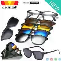 ราคา Polarized แว่นกันแดด คลิปออน แม่เหล็ก Clip on เปลี่ยนเลนส์ได้ 5 สี 5 แบบ แฟชั่น รุ่น 2209 แว่นตา ทรงสปอร์ต วัสดุ PC ( เลนส์โพลาไรซ์ ) กรอบแว่นตากันแดด แว่นตากันแดด ขาข้อต่อ (1734708421053089217)