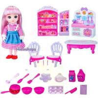 ราคา ▼HAPPY KITCHEN HAPPY LIFE JIMEI BABY Doll set บ้านตุ๊กตาบาร์บี้ ตุ๊กตาบาร์โบลี่ พร้อมเฟอร์นิเจอร์ห้องรับแขกและห้องครัว✡ (1734906674547033542)