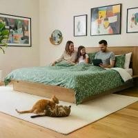 ราคา Tomato Home เตียง 6ฟุต รุ่น Donna King bed เตียงนอน6ฟุต เตียงไม้ | เตียงมินิมอล Chic สวยหรูเรียบง่าย | รับนนได้ 300โล (1730346930675419538)