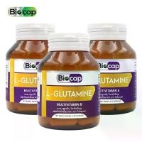ราคา L-Glutamine x 3 ขวด MultiVitamin B Multi Vitamin B1 B2 B3 B5 B6 B7 B9 B12 Vitamin B complex Biocap แอล-กลูตามีน ไบโอแคป (1735042145988871599)