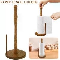 ราคา [Oossoo] Wooden Paper Towel Holder Stand Kitchen Towel Roll Stand Anti-Skid Tissue Vertical Stand Rack Countertop Decoration for Bathroom (1735007072678807342)