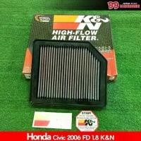 ราคา กรองอากาศ K&N แท้ 100% Honda Civic 2006 FD เครื่อง 1.8 ไส้กรองอากาศ กรองแต่ง กรองเปลือง กรองผ้า (1734567479636690798)