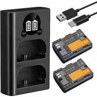 ราคา แบตเตอรี่ K&F CONCEPT 2400mAh LP-E6P แพ็คคู่ พร้อมที่ชาร์จ USB แบบสองช่อง ใช้ได้กับกล้อง Canon EOS R8, 5D III IV, 6D II R7, R6, R5, R5 Mark II, 5DS, 6D, 6D II, 7D, 80D, 90D (1734916736076580342)