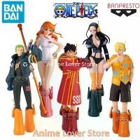 ราคา Authentic anime figures from Bandai Banpresto THE SHUKKO One Piece Egghead Arc set: Luffy, Zoro, Nami, Sanji, Robin, collectibles. (1735315605685568687)