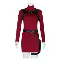 ราคา UWOWO Resident Evil 4 remake Ada Wong cosplay costume Ada Wong red long-sleeved dress cosplay outfit (1734973609856173372)