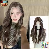 ราคา 2025 In Stock Women's Wig Gray Blonde Highlighted Long Curly Hair Lace Hot Girl Natural Realistic Full Wig Wowen New Design Sense Light Luxury (1733410839043212687)