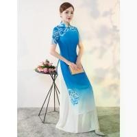 ราคา 2026 New Long Vintage Modified Authentic Vietnamese Ao Dai Qipao Plus Size Dress Runway Show Performance Costume (1734934743512614366)