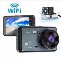 ราคา Dashcam Wifi Car Camera Full Hd 1296P Front/Rear Cameras Wide Angle Lens Y6 Connection View Immediately Via Phone (1735497011918636575)