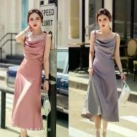ราคา Satin Ribbon Dress ชุดเดรสสายเดี่ยว ทรงคอถ่วงด้านหน้า ดีไซน์ช่วงสายเป็นแบบผูก สามารถปรับความยาวได้ตามต้องการ (1734910977668712036)