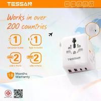 ราคา [COD] Tessan Universal Travel Adapter Pink Power Adapter Plug China Plug Adapter for Worldwide Travel with USB a Port and USB C Port (1734948600304272433)