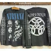 ราคา NIRVANA Bio Washed long sleeve เสื้อวง เสื้อทัวร์ เสื้อร๊อค เนอร์วาน่า papamama vintage (1735375036108014889)