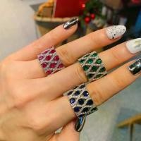 ราคา European and American women's rings, imitation gemstone rings, vintage style rings, sparkling diamond-encrusted women's rings (1734843162300810806)