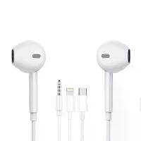 ราคา หูฟังแบบมีสายแท้สำหรับ iPhone 17 16 15 14 13 12 11 Pro Max iPad หูฟังอินเอียร์พอดสำหรับ Lightning USB C และแจ็ค 3.5 มม. (1733554850252948751)