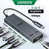 ราคา Ugreen 4K60hz 6-IN-1USB-C Multi-function Docking Station USB3.2 Gen2 10Gbps สําหรับ iPad Air M2 11 "13 2024 MacBook Pro M3 M2 M1 M4 MacBook Air M3 M2 M2 M3 M2 M2 M2 M1 M2 M2 M3 M (1734700068643046915)