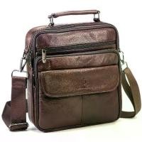 ราคา Chinatown leather กระเป๋าสะพายผู้ชายหนังแท้หูจับตั้งสีน้ำตาล ขนาดใส่iPad mini (1733696173160367230)