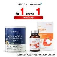 ราคา [Bundle Pro] ข้อต่อดี ซื้อคอลลาเจนแถมวิตซี Collagen Plus Undenatured Type II 120g แถม Acerola Cherry C (1733021748070287239)