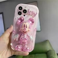 ราคา Disney Pink jeweled Mickey Mouse figure phone case, suitable for iPhone 17/16/15/14/13/12/11/XS/XR/X Plus Pro Max, Gadget Accessory, Smartphone Case, Disney Design, Stylish Cover (1734957792433964984)