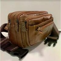 ราคา Genuine Leather Waist Bag Men's Bags Genuine Cowhide Leather Bag Genuine Leather Bag, Classic Style, Guaranteed Genuine Leather. (1735199723621811632)