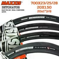 ราคา รุ่นอัพเกรดล่าสุดยางนอกขอบลวด MAXXIS Detonator ยางซ้อม (Training) Silkworm Protection สีดำ เลือกขนาด 700×23/25/28 และ 20×1.50 (1735510316160550138)