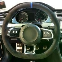 ราคา ปลอกหุ้มพวงมาลัยรถยนต์ สีดำ หนังกลับแท้ สำหรับ Volkswagen VW รุ่นต่างๆ เช่น Golf 7/GTI/Golf R (MK7)/Polo GTI/Scirocco ปี 2015–2016 (1735257706994173307)