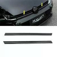 ราคา 2/3 ชิ้น สำหรับ Golf 7 7.5 Rline ชุดตกแต่งกระจังหน้ารถยนต์สำหรับ VW แถบตกแต่งกระจังหน้าพร้อมโลโก้สีดำเงา สติ๊กเกอร์ติดรถยนต์ อุปกรณ์ตกแต่งรถยนต์ (1734857933363906429)