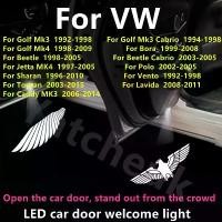 ราคา ไฟฉายภาพประตูรถยนต์ LED อุปกรณ์เสริมสำหรับ VW Beetle Caddy MK3 Vento Lavida Golf 3 4 Mk3 Mk4 Sharan Polo Bora 2 ชิ้น (1734276250732627645)
