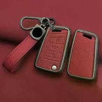 ราคา สินค้าขายดี [HOT PPLCD] เคสหนังผสมโลหะสำหรับกุญแจรถ สำหรับ VW Volkswagen รุ่น Golf 7 (MK7), Tiguan (MK2), Seat Ateca, Leon FR 2, Ibiza และ Skoda Octavia/Kodiaq (1735250792397964575)