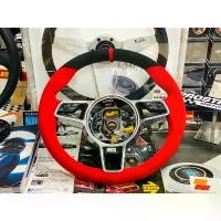 ราคา รับหุ้มพวง porsche หุ้มหนังอาคันทาร่า ดำด้านบน เดินด้าย ยุโรปสีแดง Steering wheel Cover ซ่อมพวงมาลัย หุ้มหนังใหม่ รถยนต์ (1734456111214068959)