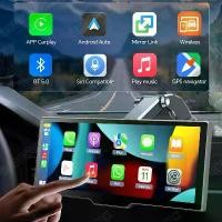 ราคา กล้องมองหลัง Dash Cam, OBDPEAK T20, 10.26", ระบบนำทาง GPS สมาร์ทเพลย์ Carplay และ Android Auto, DVR รถยนต์, จอภาพกระจก FM, สำหรับรถยนต์ (1731353512154138472)