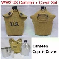 ราคา แนะนำ กระติกน้ำ ทหารอเมริกา สงครามโลก WW2 US Army Water Canteen ร้าน BKK Militaria (1735413604864722031)