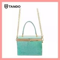 ราคา TANGO กระเป๋าแฟชั่นสตรีรุ่น TIFFENY กระเป๋าหนังตะกวดแท้ Lizard Leather Box Clutch (1735453055347754786)