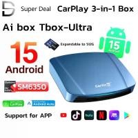 ราคา CarlinKit 2025 ใหม่ Android 15 Tbox-Ultra 8GB+128GB CarPlay Ai Box Wireless CarPlay Android Auto รองรับ Netflix YouTube (1735074036277085761)