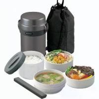 ราคา zojirushi Lunch Jars / ปิ่นโตอาหารสูญญากาศเก็บความร้อน กล่องอาหารอุ่นได้ 4ชั้นน้ำหนักเบาพกพาได้ กล่องข้าวกลางวัน มีกระเป๋า ความจุขนาดใหญ่ กล่องข้าวไปโรงเรียน กล่องข้าวถนอมอาหาร รุ่น SL-JAF14 (17352076