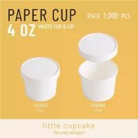 ราคา ❇1,000 ชิ้น ถ้วยกระดาษ , ฝากระดาษ 4oz ใส่ไอศครีม(food grade)♂ (1735239089044685992)